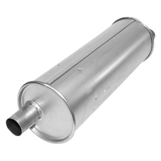 AP Exhaust® - MSL Maximum Aluminized Steel Round Direct-Fit Exhaust Muffler with Inlet/Outlet Neck