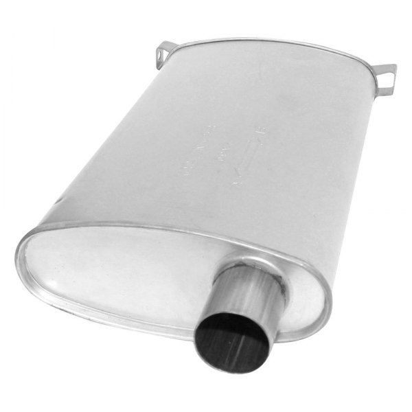  AP Exhaust® - Challenge Series Aluminized Steel Passenger Side Oval Exhaust Muffler with Inlet/Outlet Neck