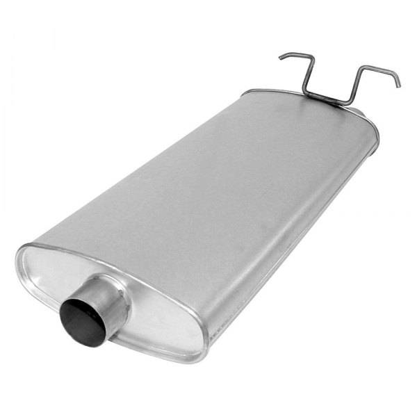  AP Exhaust® - MSL Maximum Aluminized Steel Driver Side Oval Direct-Fit Exhaust Muffler with Inlet/Outlet Neck