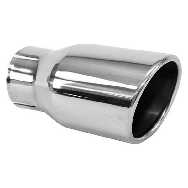 AP Exhaust® - Driver Side Stainless Steel Round Angle Cut Natural Exhaust Tip