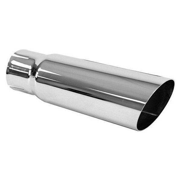 AP Exhaust® - Stainless Steel Round Inside Roll Angle Cut Natural Exhaust Tip