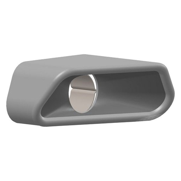 AP Exhaust® - Driver Side Stainless Steel Rectangular Angle Cut Polished Black Exhaust Tip