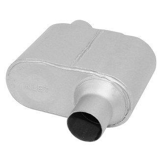 AP Exhaust® - Xlerator Performance Aluminized Steel Oval Exhaust Muffler with Inlet/Outlet Neck