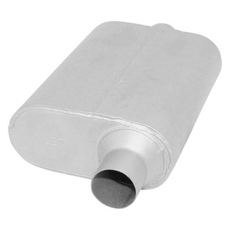 AP Exhaust® - Xlerator Performance Aluminized Steel Oval Exhaust Muffler with Inlet/Outlet Neck