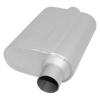 AP Exhaust® - Xlerator Performance Aluminized Steel Oval Exhaust Muffler with Inlet/Outlet Neck
