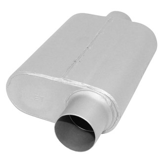 AP Exhaust® - Xlerator Performance Aluminized Steel Oval Exhaust Muffler with Inlet/Outlet Neck