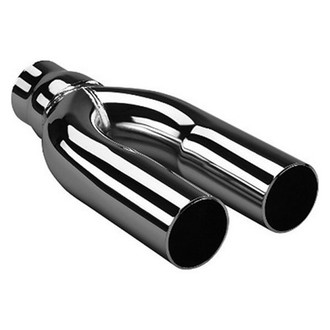 AP Exhaust® - Xlerator™ Stainless Steel Pencil Style Round Weld-On Dual Exhaust Tip