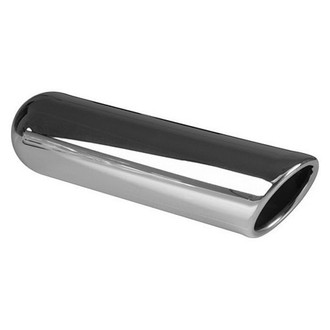 AP Exhaust® - Xlerator™ Stainless Steel Round Rolled Edge Angle Cut Weld-On Chrome Exhaust Tip