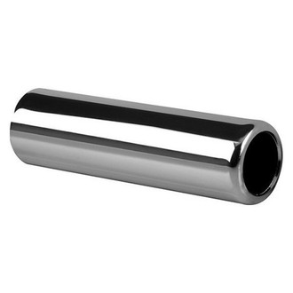 AP Exhaust® - Xlerator™ Stainless Steel Pencil Style Round Rolled Edge Weld-On Chrome Exhaust Tip