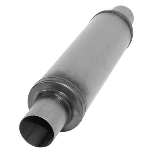 AP Exhaust® - Xlerator Performance Stainless Steel Round Exhaust Muffler with Inlet/Outlet Neck