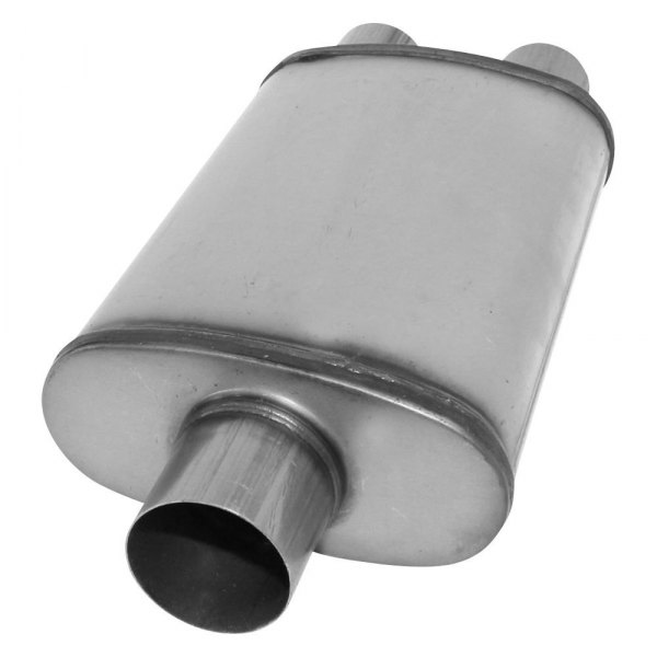 AP Exhaust® - Xlerator Performance Stainless Steel Oval Gray Exhaust Muffler