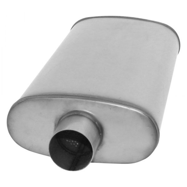 AP Exhaust® - Xlerator Performance Stainless Steel Oval Gray Exhaust Muffler