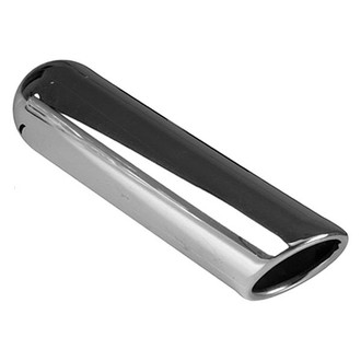AP Exhaust® - Xlerator™ Stainless Steel Round Rolled Edge Angle Cut Weld-On Exhaust Tip (2.5" Inlet, 3.5" Outlet, 22" Length)