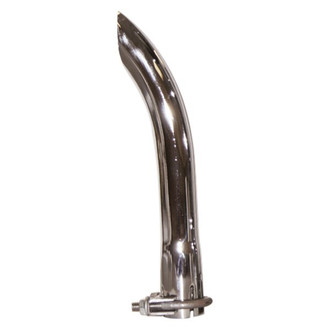 AP Products® - Stainless Steel Turndown Chrome Exhaust Tip (1.5" Inlet, 1.5" Outlet, 10" Length)
