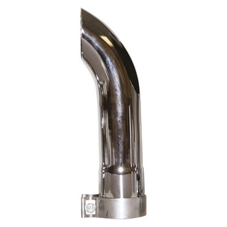 AP Products® - Stainless Steel Turndown Chrome Exhaust Tip (4" Inlet, 4" Outlet, 12" Length)