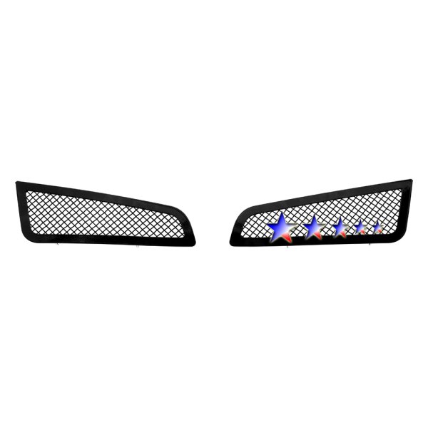 APG® - 2-Pc Black Powder Coated 1.8 mm Wire Mesh Fog Light Cover Grilles