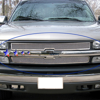Fits 2021-2024 Chevy Tahoe High Country Main Stainless Chrome Mesh