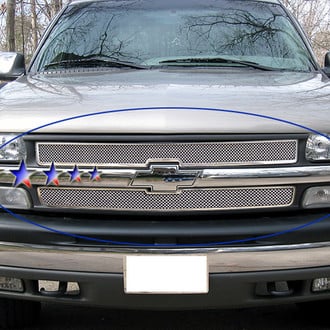 APG® - 2-Pc Chrome Polished 1.8 mm Wire Mesh Main Grille