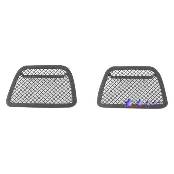 APG® - 2-Pc Black Powder Coated 1.8 mm Wire Mesh Tow Hook Grilles