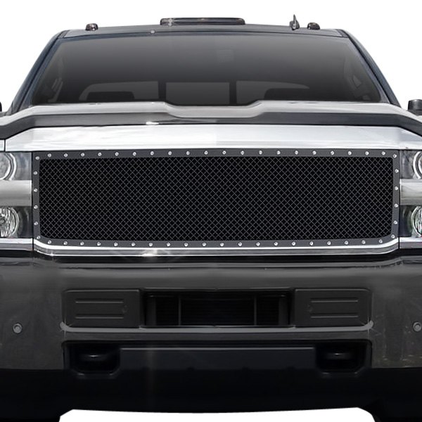 APG® - 1-Pc Rivet Style Black Powder Coated 2.5 mm Wire Mesh Main Grille