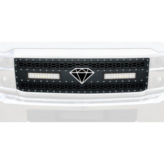 APG® - 1-Pc Honeycomb Style Black Laser Cut Mesh Main Grille with LED Lights