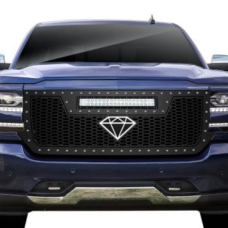 APG® - 1-Pc Honeycomb Style Black Laser Cut Mesh Main Grille with LED Lights