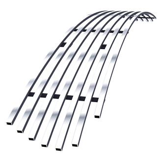 APG® - 1-Pc Polished 8x6 mm Horizontal Billet Bumper Grille