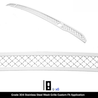APG® - 1-Pc Polished 2.5 mm Wire Mesh Bumper Grille