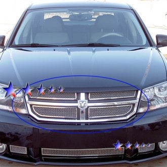 Dodge Avenger Custom Grilles | Billet, Mesh, CNC, LED, Chrome, Black