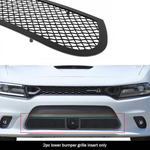 APG® - 2-Pc Black Powder Coated 1.8 mm Wire Mesh Bumper Grille