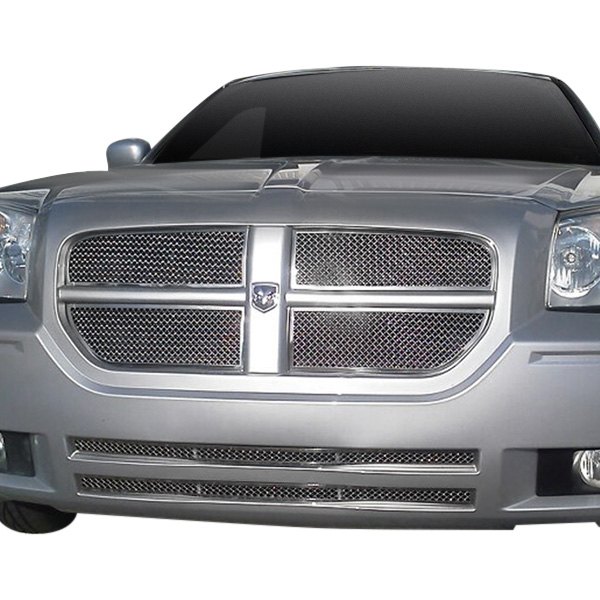 APG® - 6-Pc Chrome Polished 1.8 mm Wire Mesh Main and Bumper Grille Kit