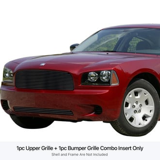 APG® - 2-Pc Black 8x6 mm Horizontal Billet Main and Bumper Grille Kit