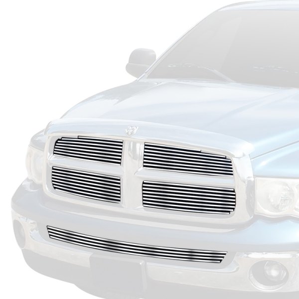 APG® - 3-Pc Chrome Polished 8x6 mm Horizontal Billet Main and Bumper Grille Kit