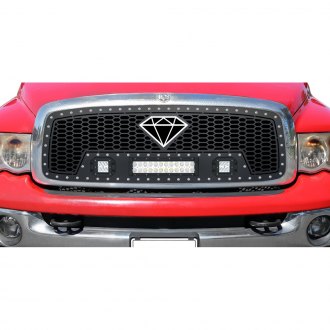 APG® - 1-Pc Honeycomb Style Black Laser Cut Mesh Main Grille with LED Lights