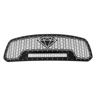 APG® - 1-Pc Honeycomb Style Black Laser Cut Mesh Main Grille with LED Lights