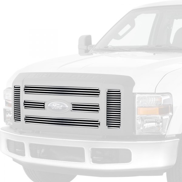 APG® - 6-Pc Chrome Polished 8x6 mm Horizontal Billet Main Grille