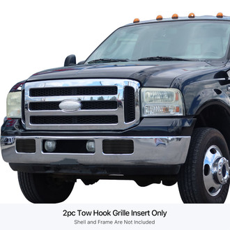 APG® - 2-Pc Black Horizontal Billet Tow Hook Grilles