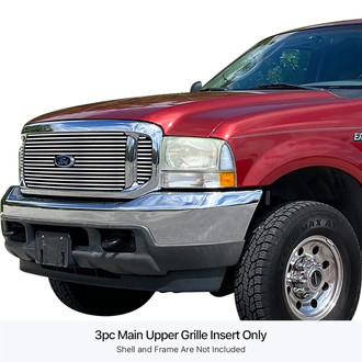 APG® - 3-Pc Chrome Polished 8x6 mm Horizontal Billet Main Grille