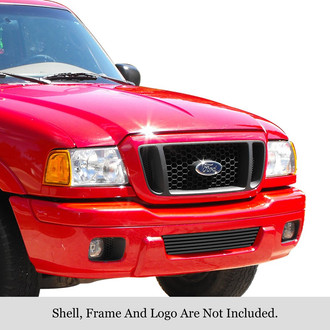 APG® - 1-Pc Black Horizontal Billet Bumper Grille