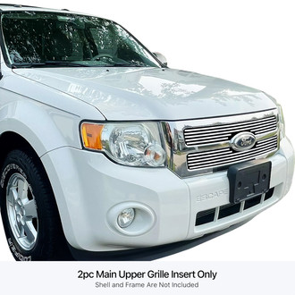 APG® GR06FEG83S - 2-Pc Chrome Polished 8x6 mm Horizontal Billet Main Grille