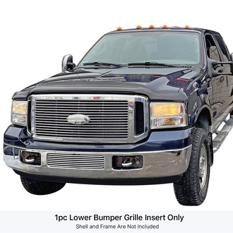 APG® - 1-Pc Chrome Polished 8x6 mm Horizontal Billet Bumper Grille