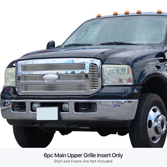 APG® - 6-Pc Chrome Polished 8x6 mm Horizontal Billet Main Grille