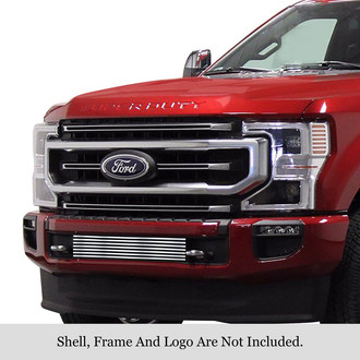 APG® - 1-Pc Chrome Polished 8x6 mm Horizontal Billet Bumper Grille