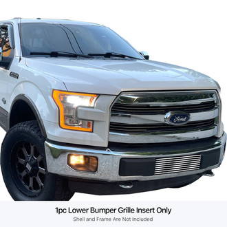 APG® - 1-Pc Chrome Polished 8x6 mm Horizontal Billet Bumper Grille