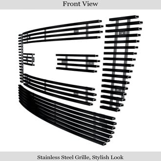 APG® - 7-Pc Black Horizontal Billet Main and Bumper Grille Kit