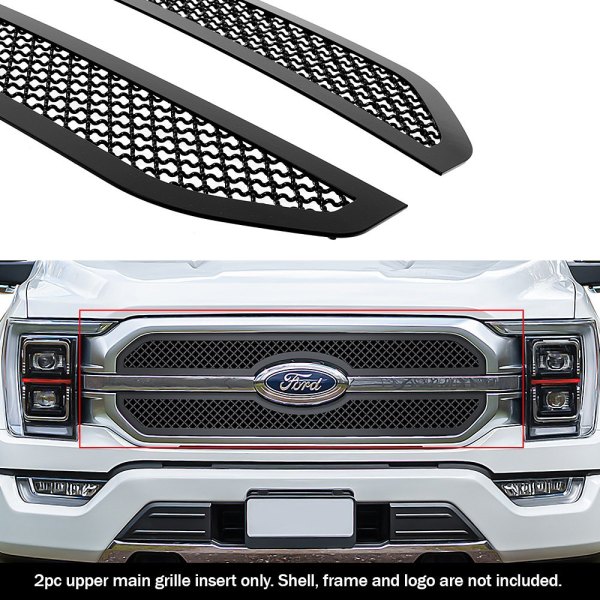 APG® - 2-Pc Black Powder Coated 2.5 mm Wire Mesh Main Grille
