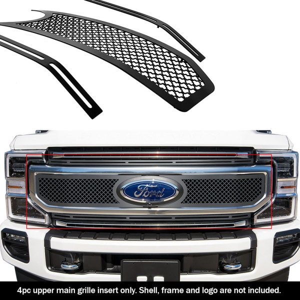 APG® - 4-Pc Black Powder Coated 2.5 mm Wire Mesh Main Grille