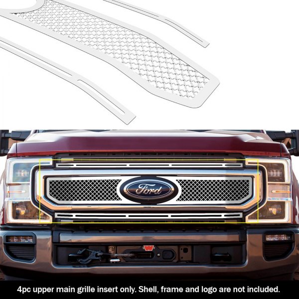 APG® - 4-Pc Polished 2.5 mm Wire Mesh Main Grille