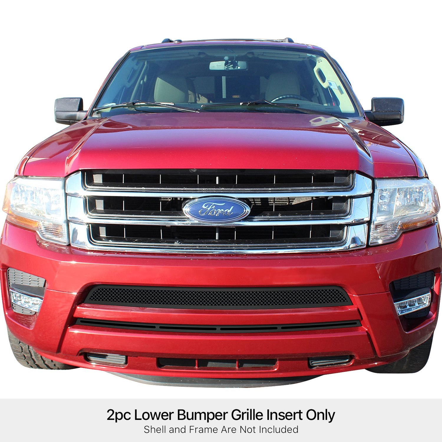 Luxury FX Stainless Steel Front Grille Accent For 2015-2017 Ford Expedition 4dr SUV