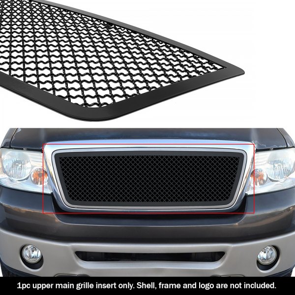 APG® - 1-Pc Black Powder Coated 2.5 mm Wire Mesh Main Grille